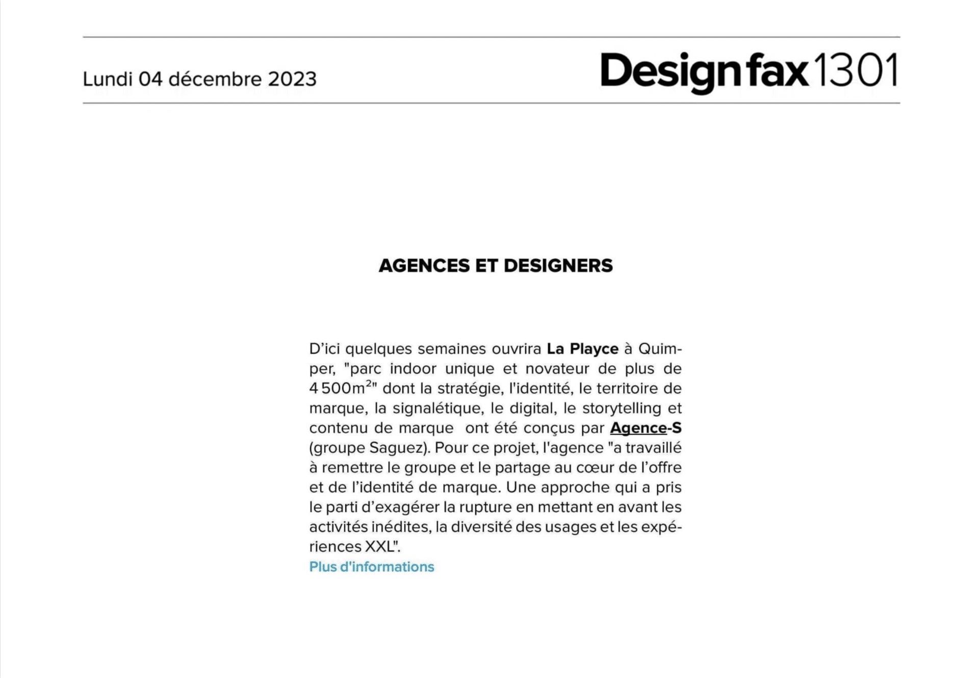 Design fax-agence-S-La playce-design espace